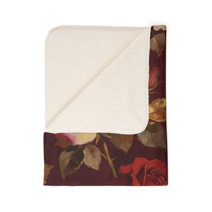 Folded blanket with fleece sherpa lining